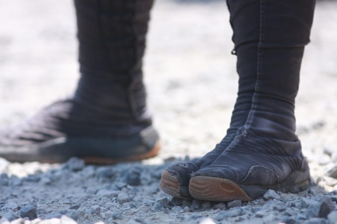 ガタリンピックで使用される地下足袋