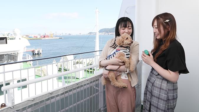 津軽海峡フェリーのドッグバルコニー