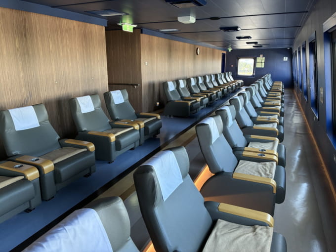 津軽海峡フェリー「ブルーグレイス」ビューシート