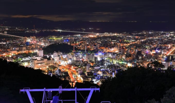 眉山から見た徳島市街の夜景