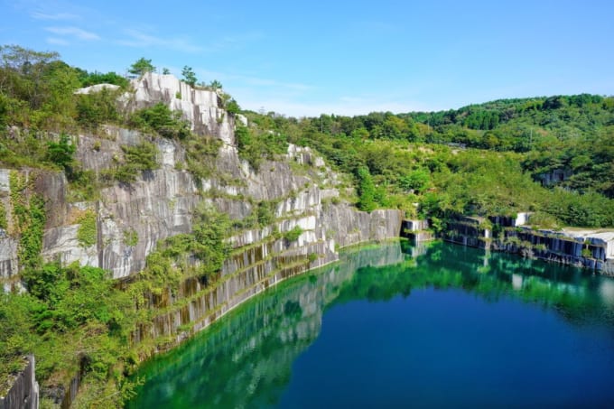 茨城県 石切山脈の採石場