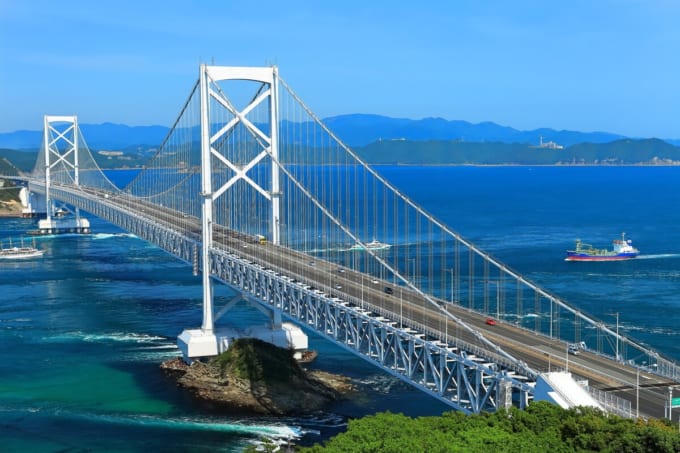 鳴門海峡と大鳴門橋