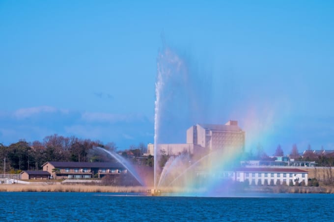 柴山潟大噴水（片山津温泉）
