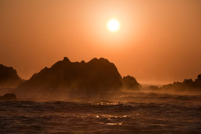 大王岩公園のサンセット（韓国・蔚山）
