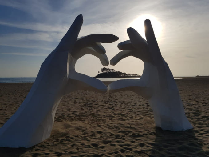 鎮下海水浴場（韓国・蔚山）