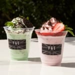 「FRANZÈ & EVANS LONDON」「F&E ストロベリーミントチョコスムージー」「F&E ミントチョコスムージー」