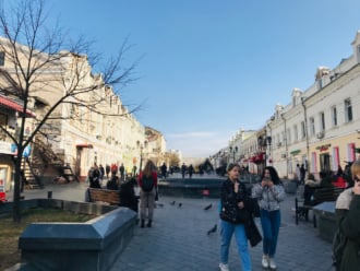 ウラジオストクの噴水通り
