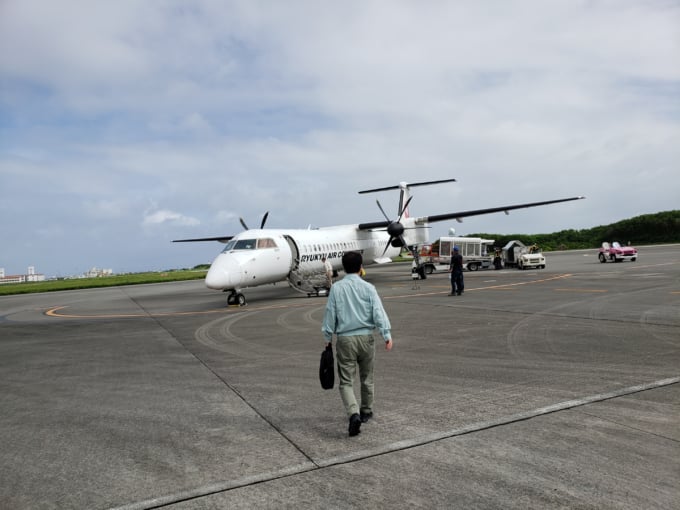 多良間行きの飛行機（宮古空港で撮影）
