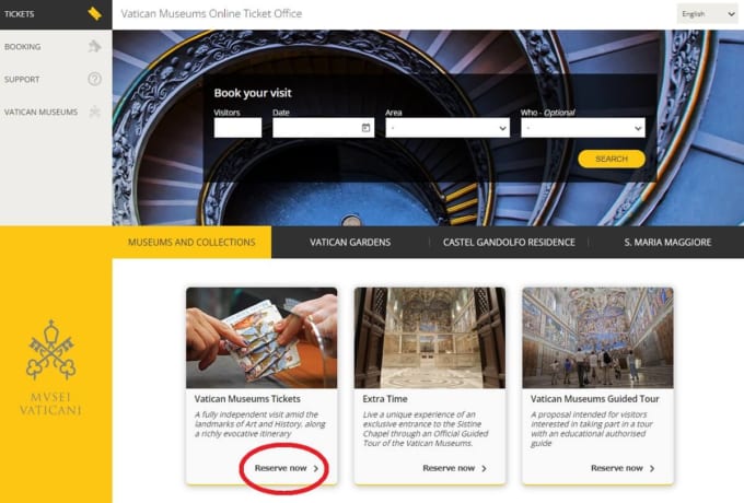 バチカン美術館　チケット予約