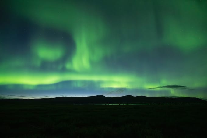 スウェーデン　ラポニア地域 のオーロラ