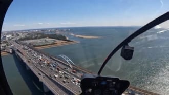 遊覧ヘリから見た東京ベイエリア