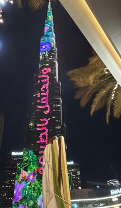 ブルジュ・ハリファのライトショー（ドバイ）