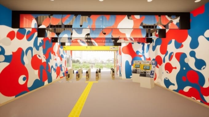 大阪市の桜島駅　構内