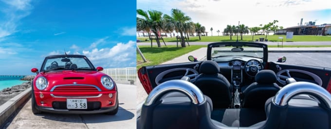 ミニクーパーカブリオレの車内