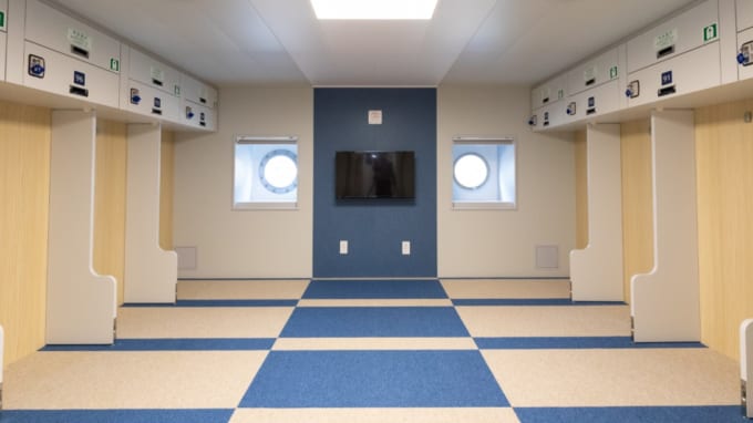 東海汽船の大型客船の客室「2等室」