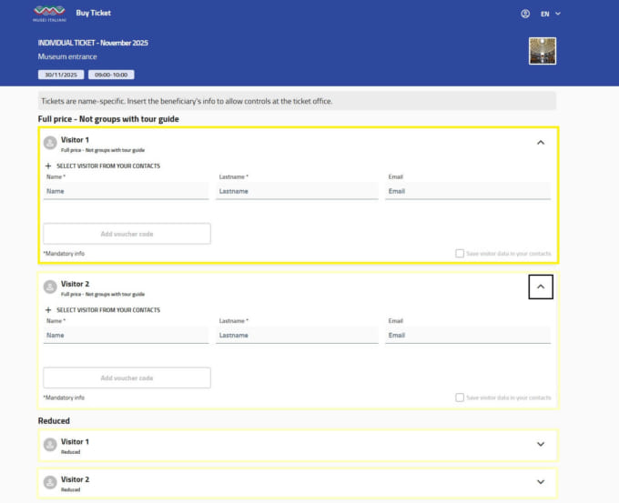 パンテオンのチケット予約⑥（イタリア文化省指定の公式ポータル）
