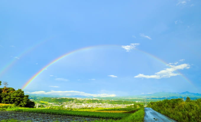 赤城山の二重の虹（ダブルレインボー）