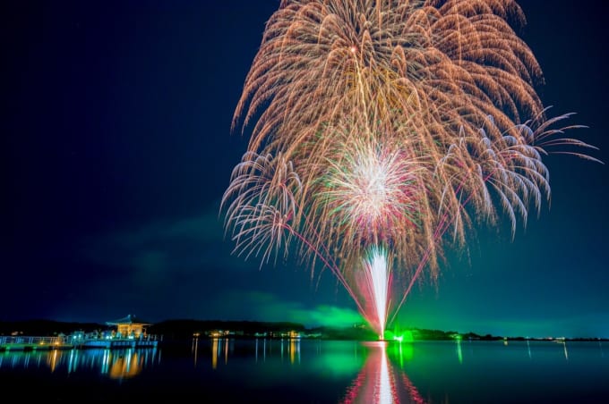 片山津温泉　納涼花火まつり（柴山潟）