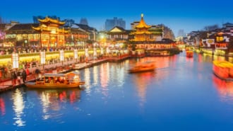 秦淮河の夜景（中国・南京）