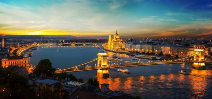 ハンガリー・ブダペストの夜景