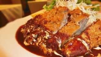 京都グルメの牛カツ