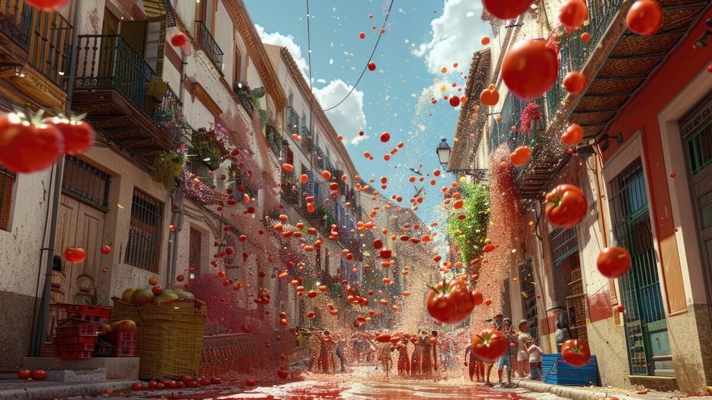 スペインのトマト祭り(ラ・トマティーナ)2025最新情報! 歴史やアクセス