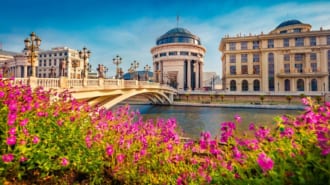 北マケドニアの首都スコピエ