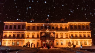 小坂鉱山事務所　ライトアップ