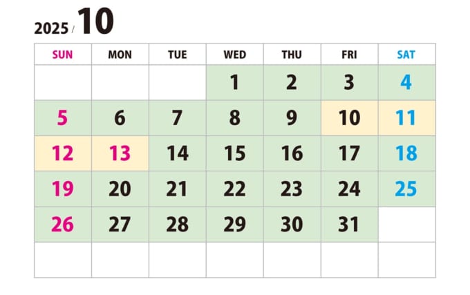 商船三井さんふらわあ　大洗から苫小牧までのフェリー料金がわかる2025年10月のカレンダー