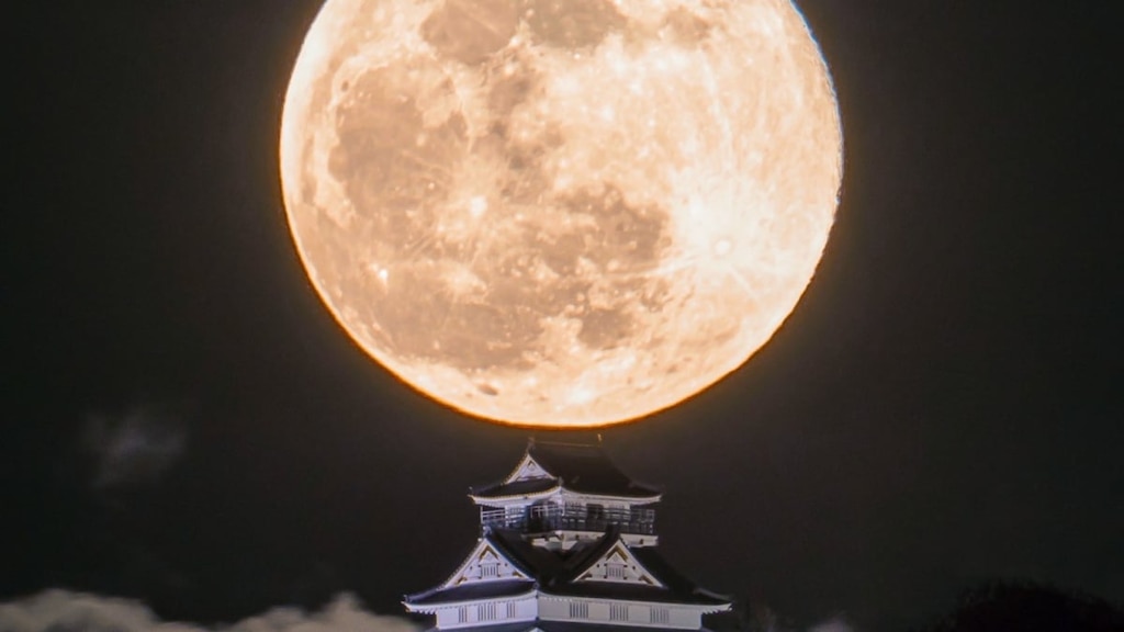 【麒麟がくる】岐阜城と満月”ウルフムーン”