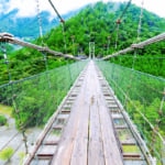 奈良県十津川村にある谷瀬の吊り橋