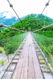奈良県十津川村にある谷瀬の吊り橋