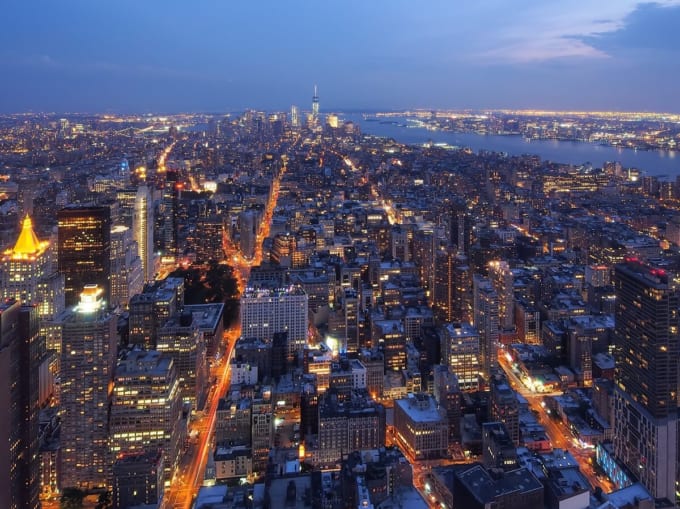 エンパイア―ステートビルディング展望台からの夜景