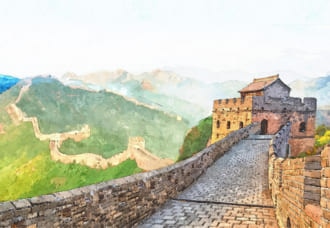 中国 世界遺産 万里の頂上