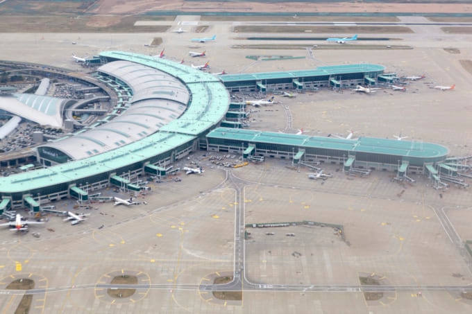 仁川国際空港を上空より