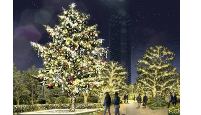 東京ミッドタウン　Timeless Gold Tree タイムレス ゴールド ツリー