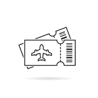 飛行機のチケットのイメージ画像