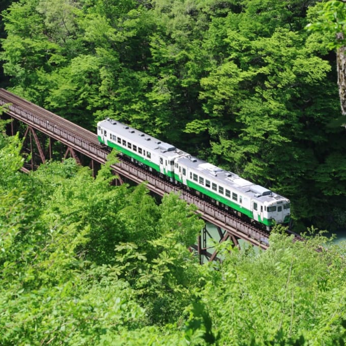 JR只見線「第三只見川橋梁」
