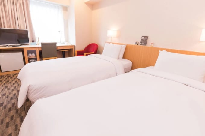 明るい雰囲気のサンルート台北の客室