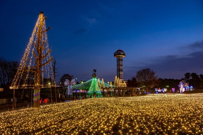 木曽三川公園のイルミネーション　冬の光物語
