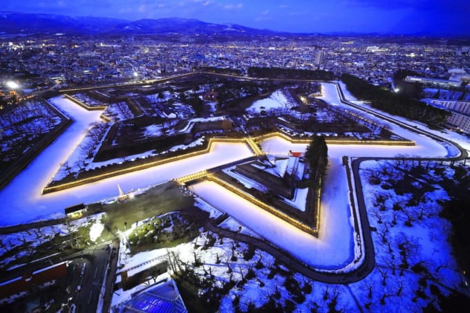 冬の五稜郭「五稜星の夢」