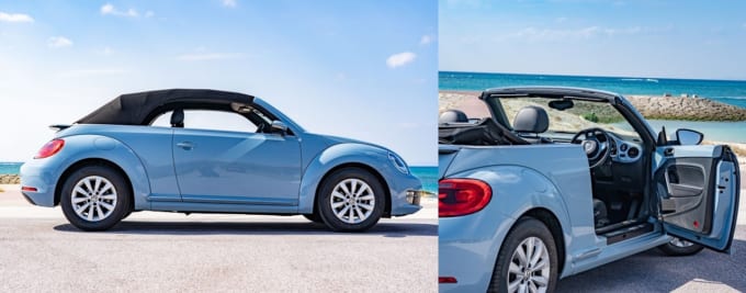 フォルクスワーゲン・ザ ビートルカブリオレの横向き