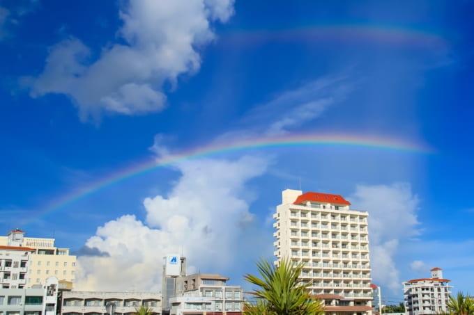 石垣島の二重の虹（ダブルレインボー）