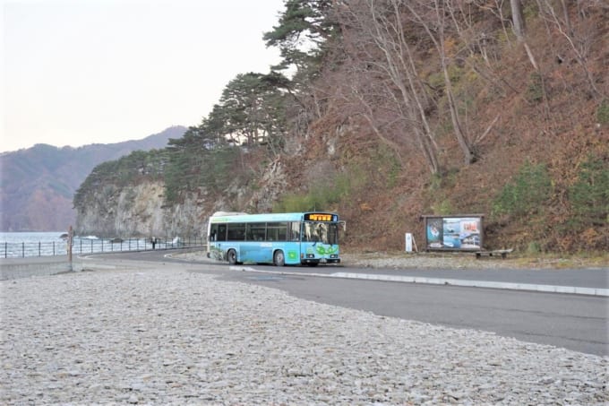 路線バス 奥浄土ヶ浜バス停
