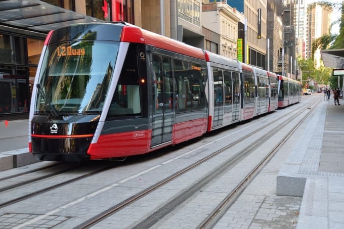 シドニーのLRT（路面電車）