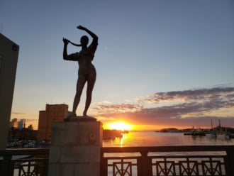 幣舞橋の夕焼け