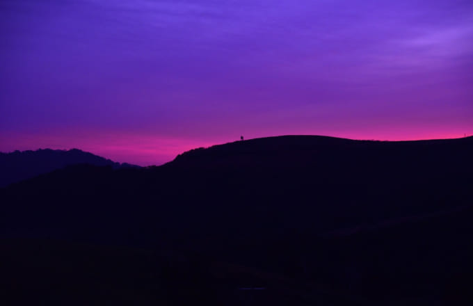 きじひき高原パノラマ展望台から見るトワイライト