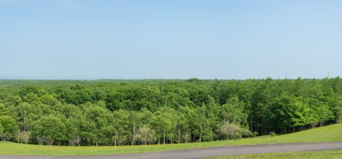 苫東柏原展望台からの眺望（北海道）