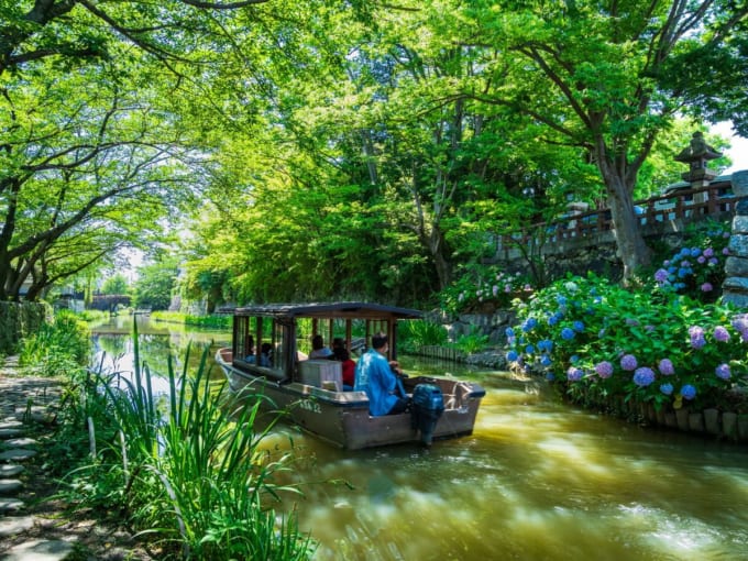 八幡堀 屋形船（滋賀県近江八幡市）