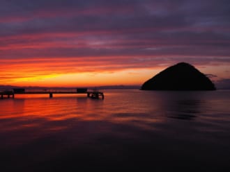 浅虫温泉（サンセット・ビーチあさむし）の夕焼け
